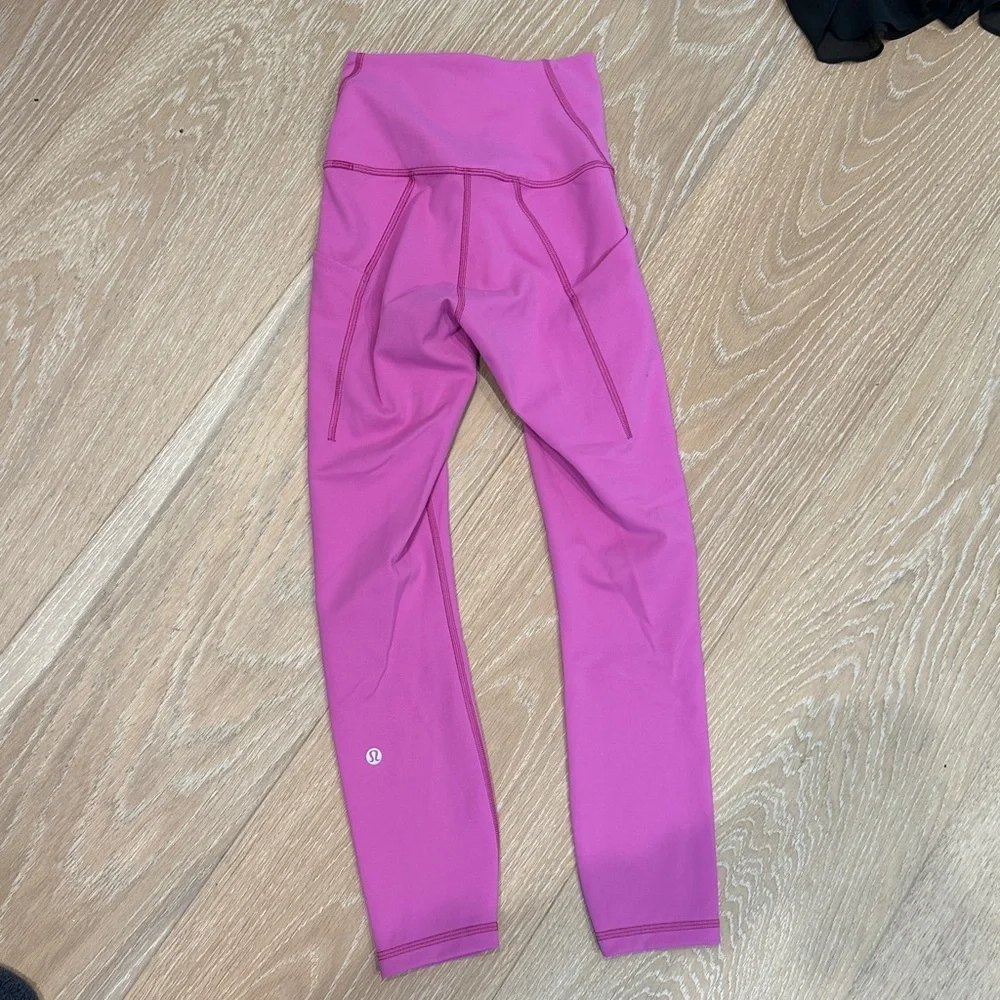 Lululemon Pink Wunder Train High-Rise with Pockets size 2 23